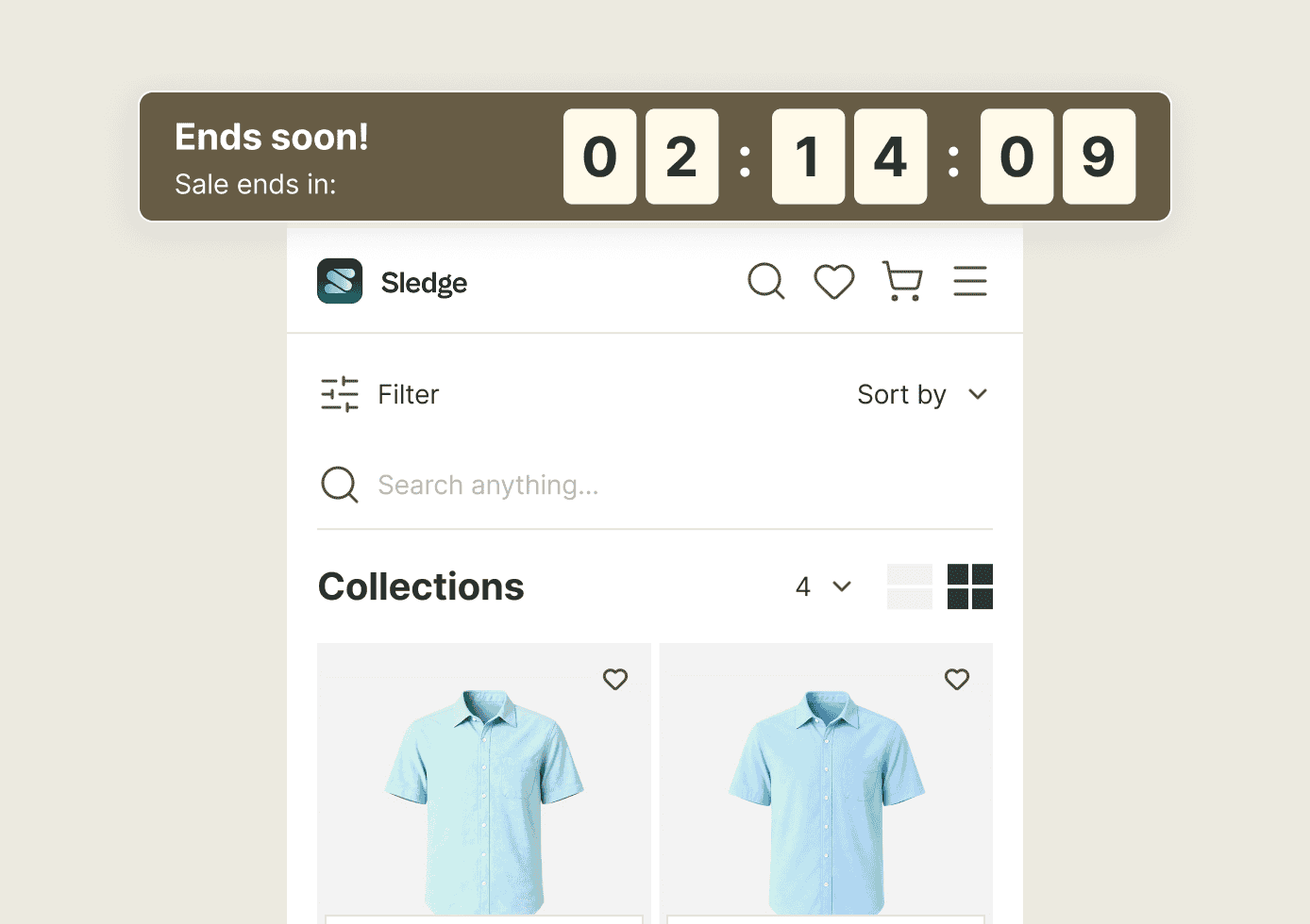 A countdown timer on a Shopify product page showing the deadline on the offer itself.